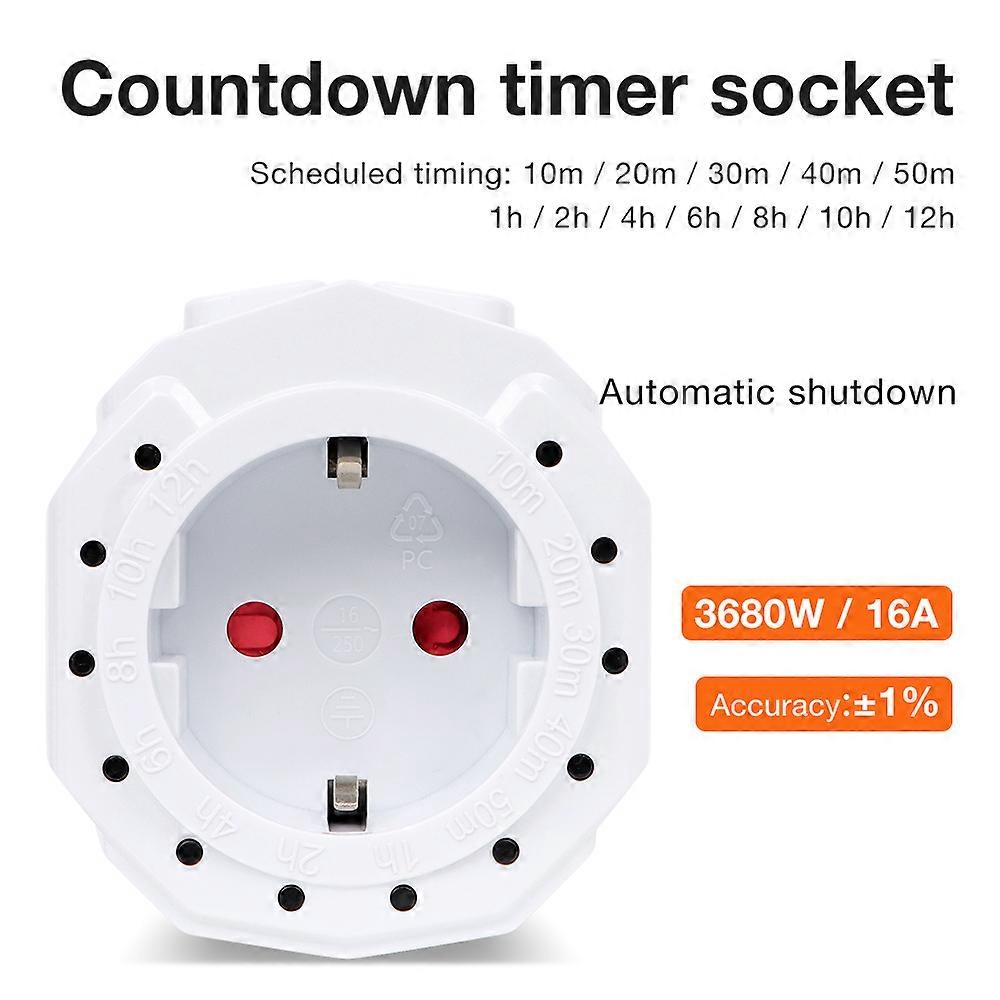 2025 New Digital Countdown Timer Socket 230VAC/50Hz Cycle Programmable Digital Timer Outlet Switch 16A 3680W Home Assistant