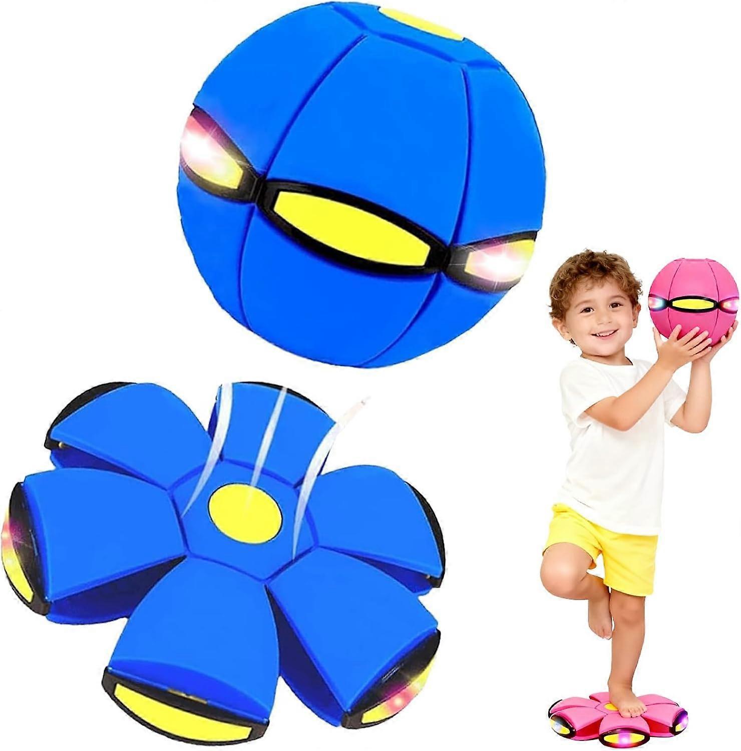 Magic Bouncing Ball, Childrens Bouncing Ball, Parent-Child Interaction, Dual Form Freely Switchable, with 6 Lights, for Indoor & Outdoor Use (pink)