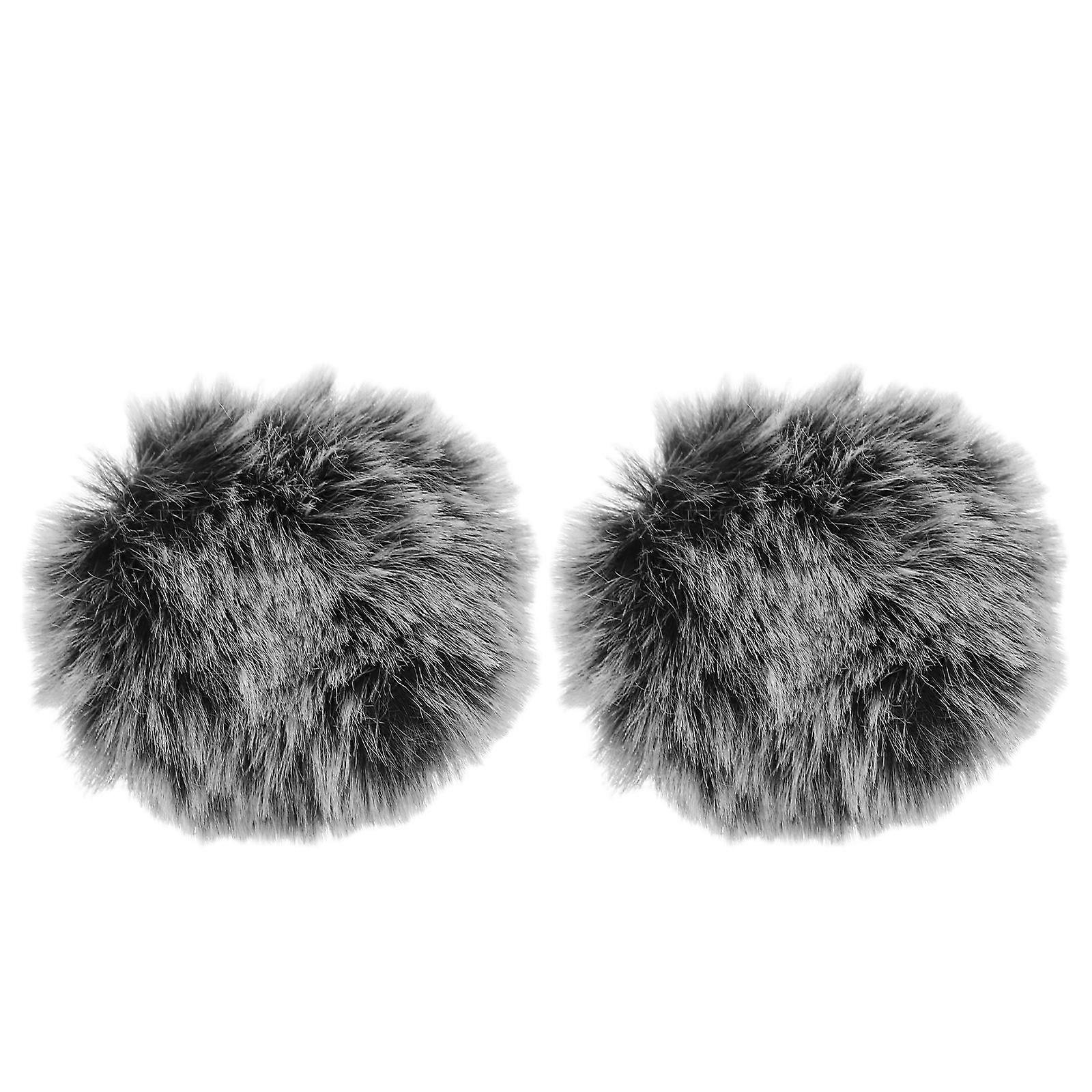 Lapel Microphone Windshield Furry Cover for Noise Reduction 2Pcs