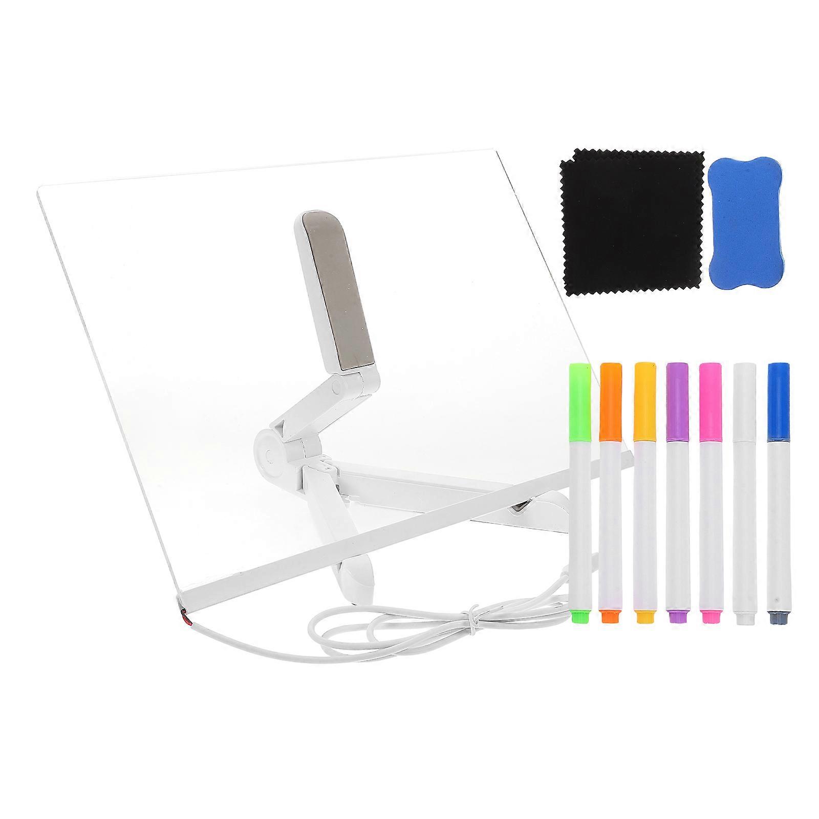 Transparent LED Note Board Luminous Handwriting Board for Home Use 1Set