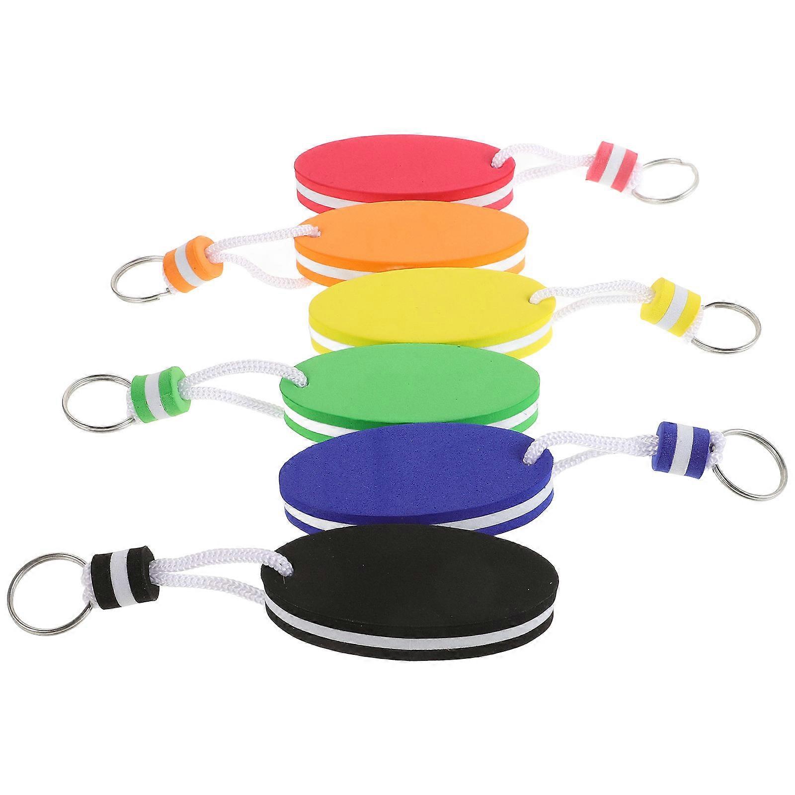 Surfboard Floating Key Rings for Boat Keys with 6Pcs Keychains