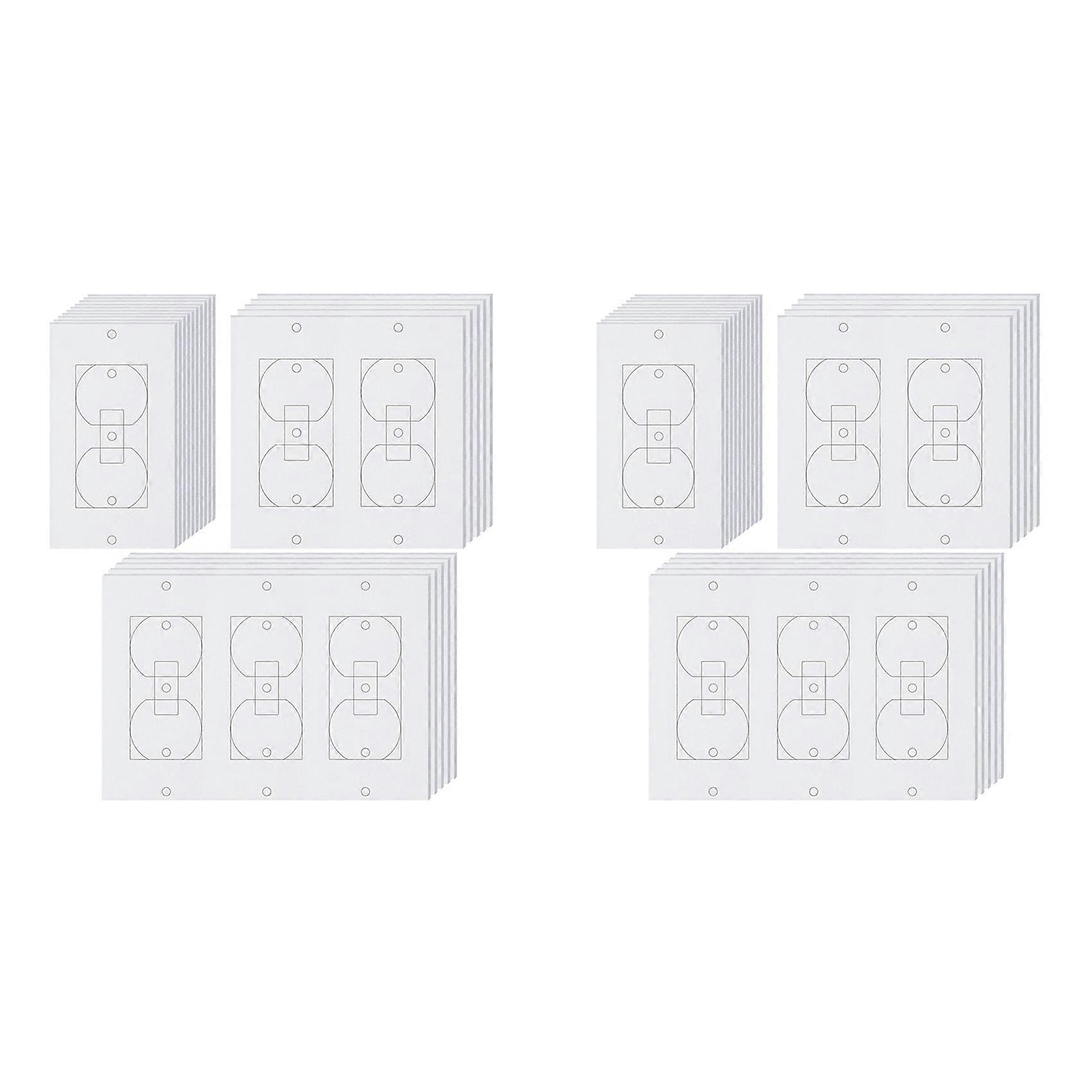 40Pcs Wall Insulation Outlet Insulators Sealers,Electrical Outlet Insulation Pads for Wall, Light, Switch Socket