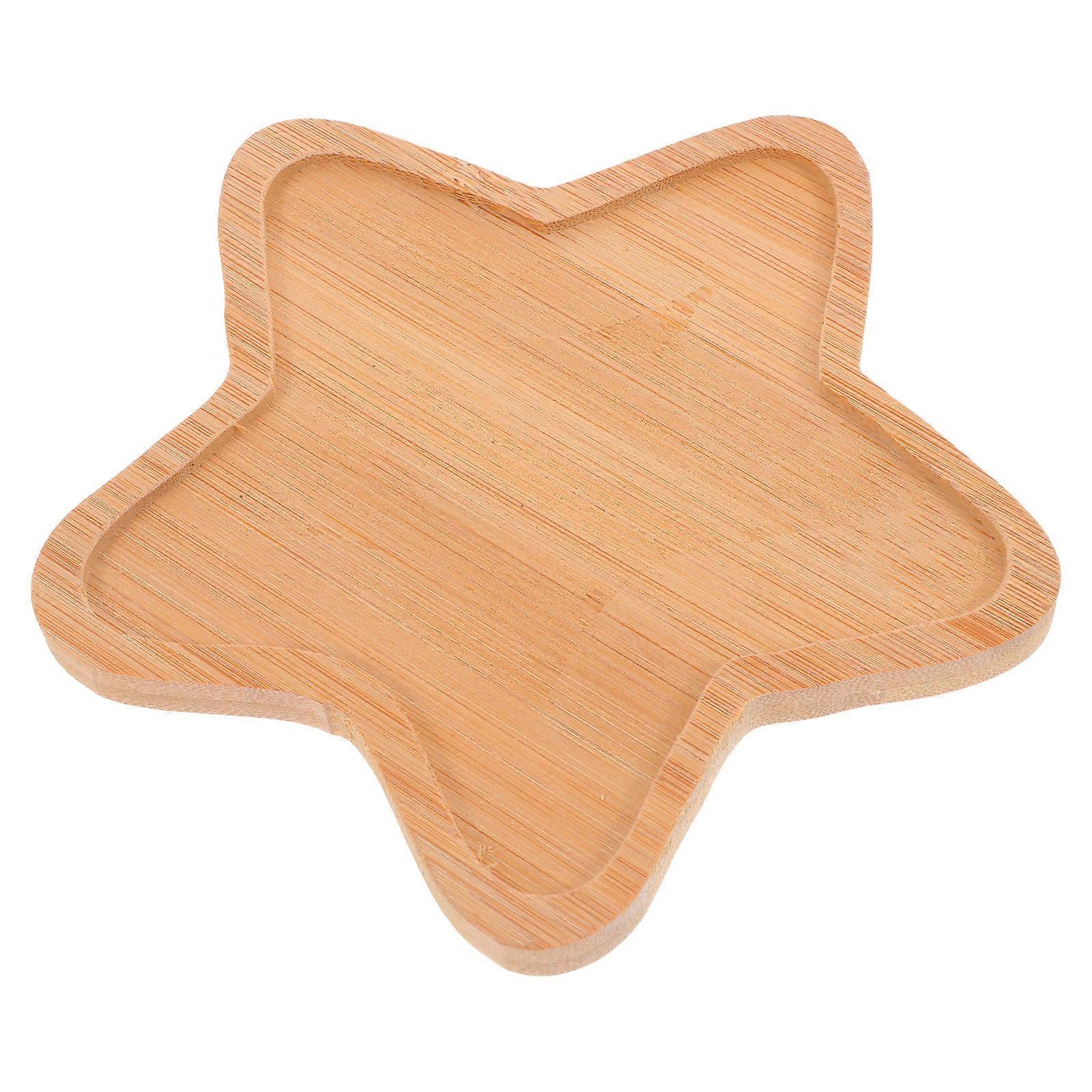 DIY Mosaic Tray Bamboo Base Star Shape Coaster for Craft