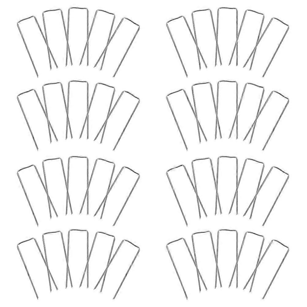 Floral Pins Galvanized U Shaped Insert Pins 150Pcs for Planting Projects