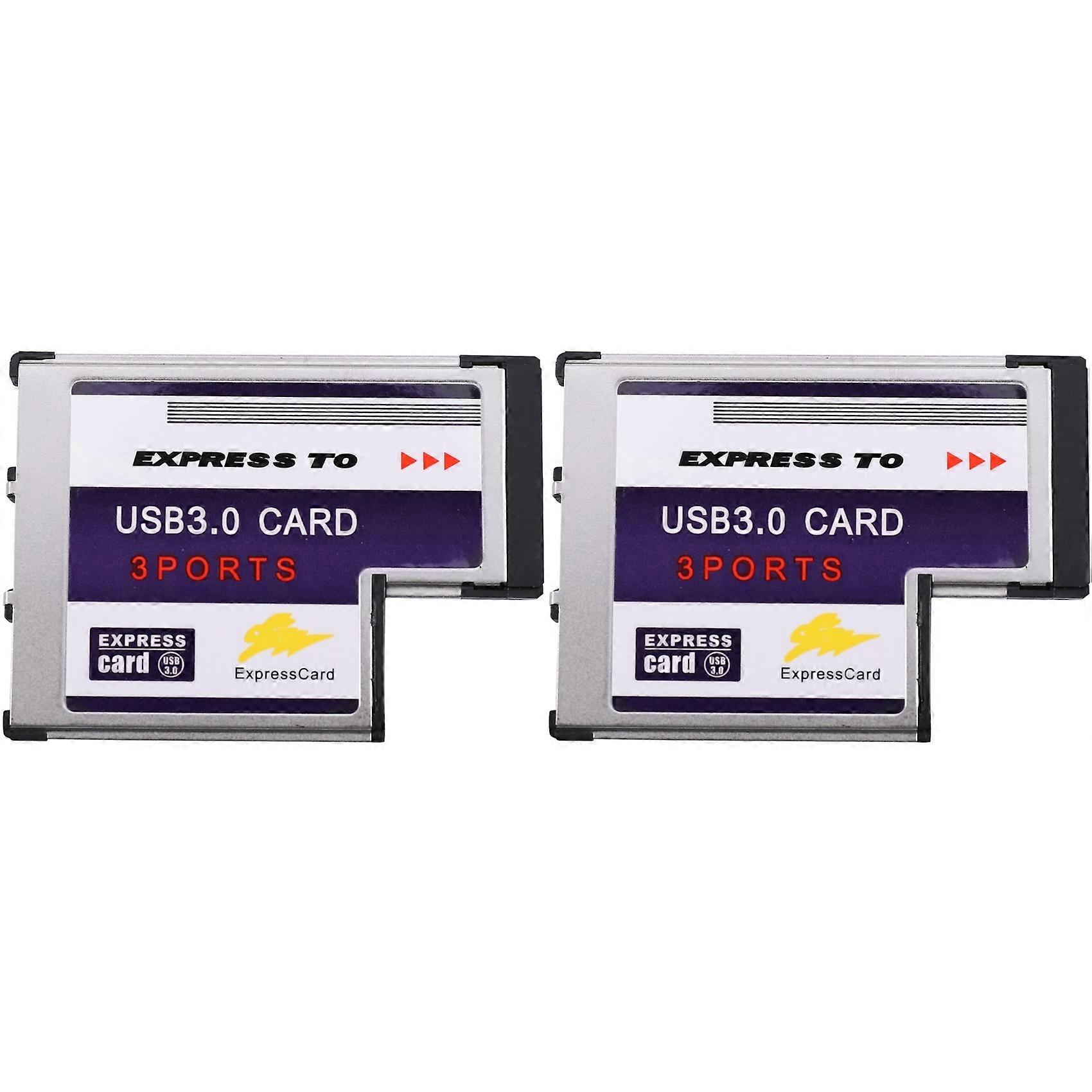 2X 3 Port Hidden Inside USB 3.0 to Express Card 54mm Adapter Converter Chipset FL1100