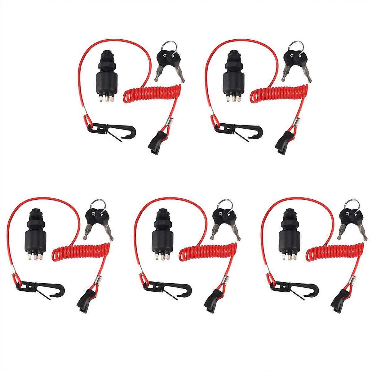 Ignition Switch Key Safety Lanyard Lock Assembly for Evinrude