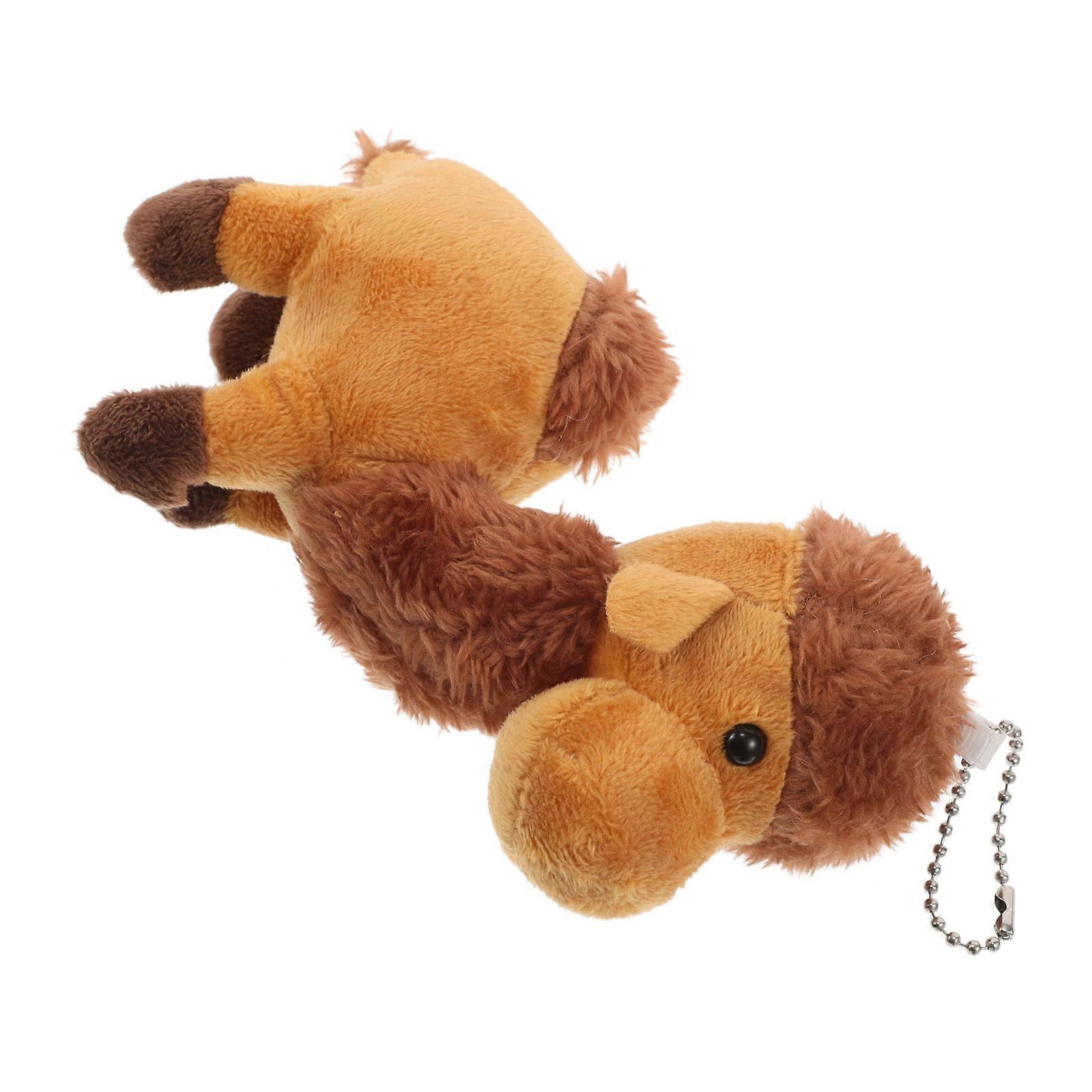 Light Brown Camel Plush Keychain for Decor Soft Stuffed Animal