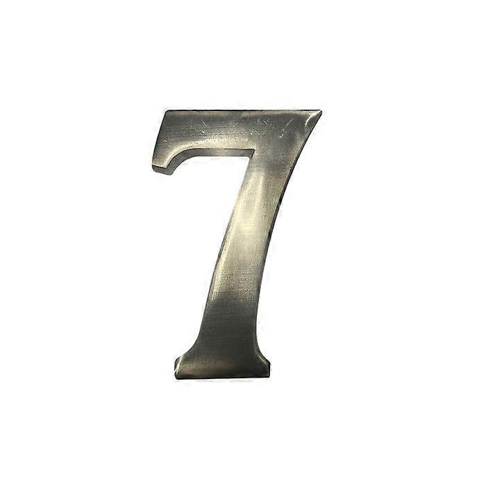 House Number 7 In Matte Nickel 10cm Invisible Fixing