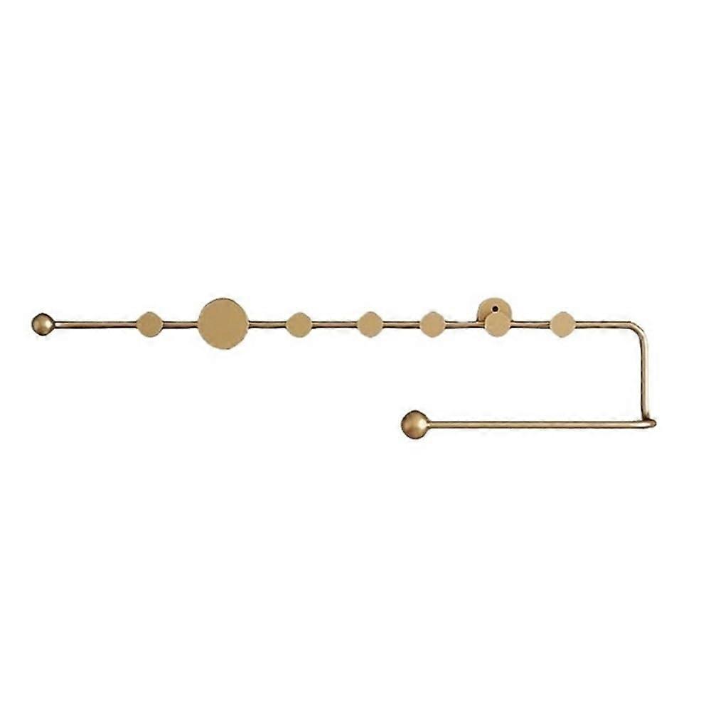 Wall Mounted Coat Rack with Hooks, Elegant Gold Finish, Durable Iron for Entryway and Bedroom