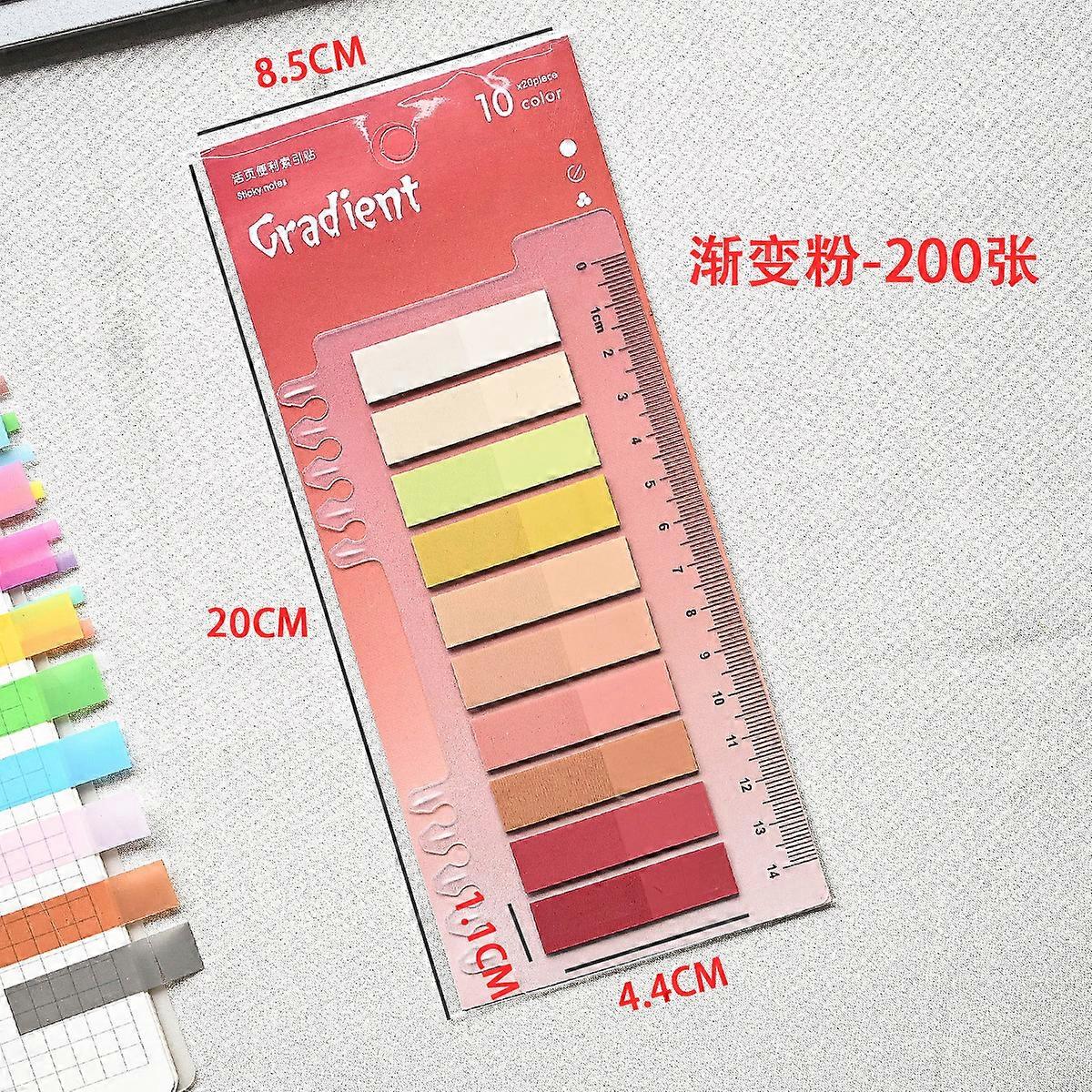 Morandi Color Pet  Memo Pad Notes Transparent Index Stickers Combination Take Notes with Sticky Note Stickers