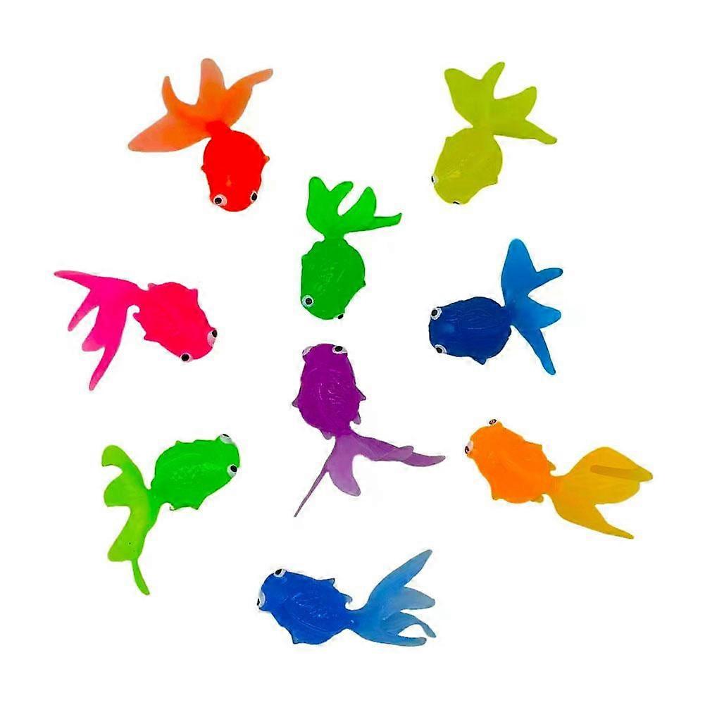 GHYJPAJK 5pcs Large Simulation Fish 5.6g Mixed Color Simulation Goldfish Soft Tpr Fish Tank Decoration Simulation Goldfish