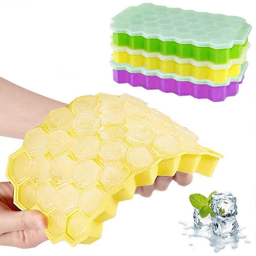 Ice Cube Tray Honeycomb Shape Ice Maker 3Pcs Ice Storage Containers Up to 65% off