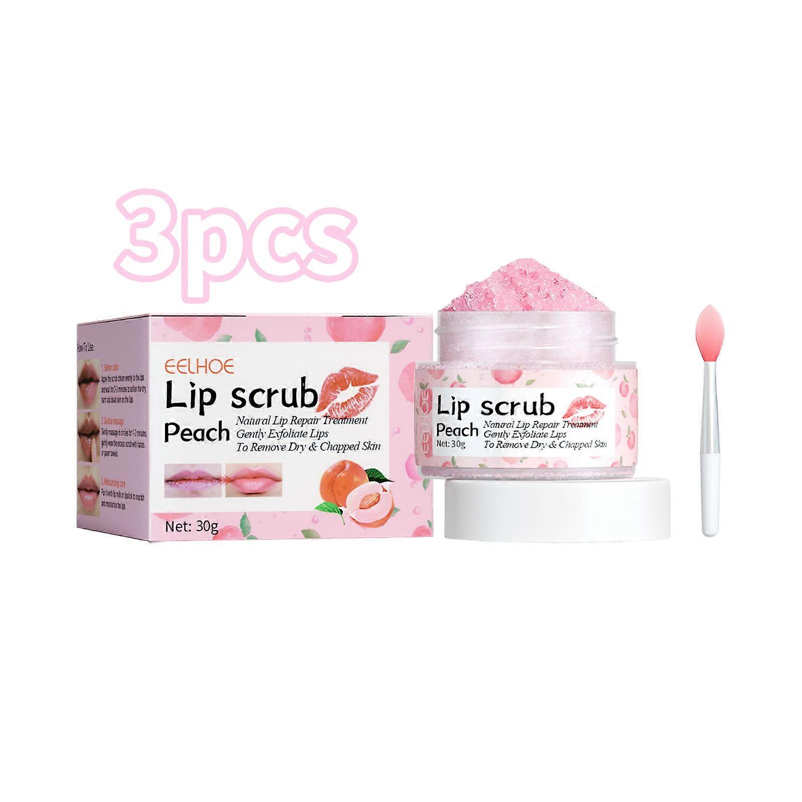 Peach Lip Scrub Moisturizing �� Moisturizing Lips Preventing Drying �� Cracking Diminishing �� Improving Dark Skin Around Lips 30g