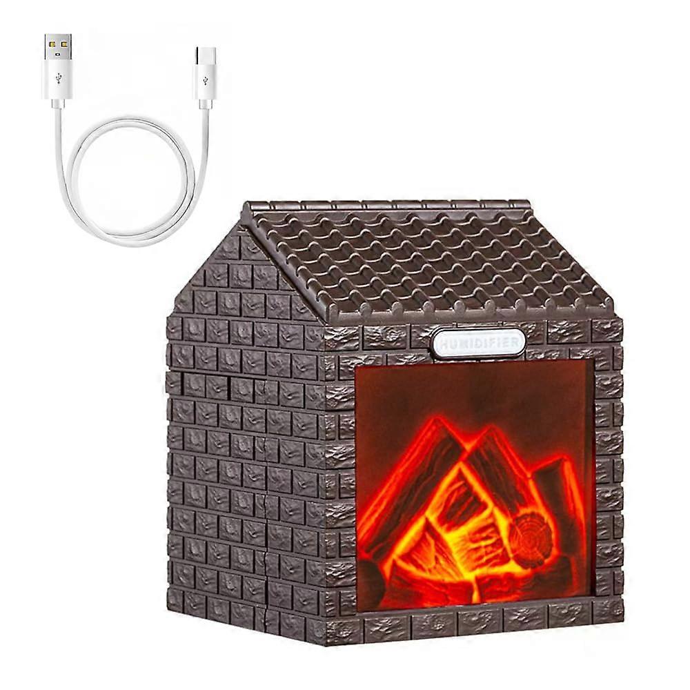 Fireplace Humidifier and Diffuser with Dual Spray Modes, Warm Night Light, UltraQuiet for Home Office
