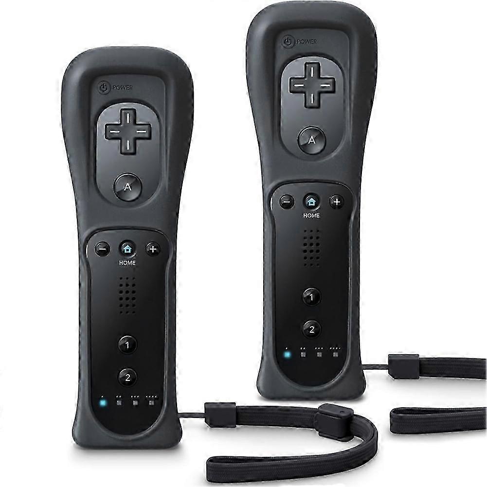 Suitable For Wii And Wii U, 2-Pack Remote Controller With Silicone Case And Wrist Strap