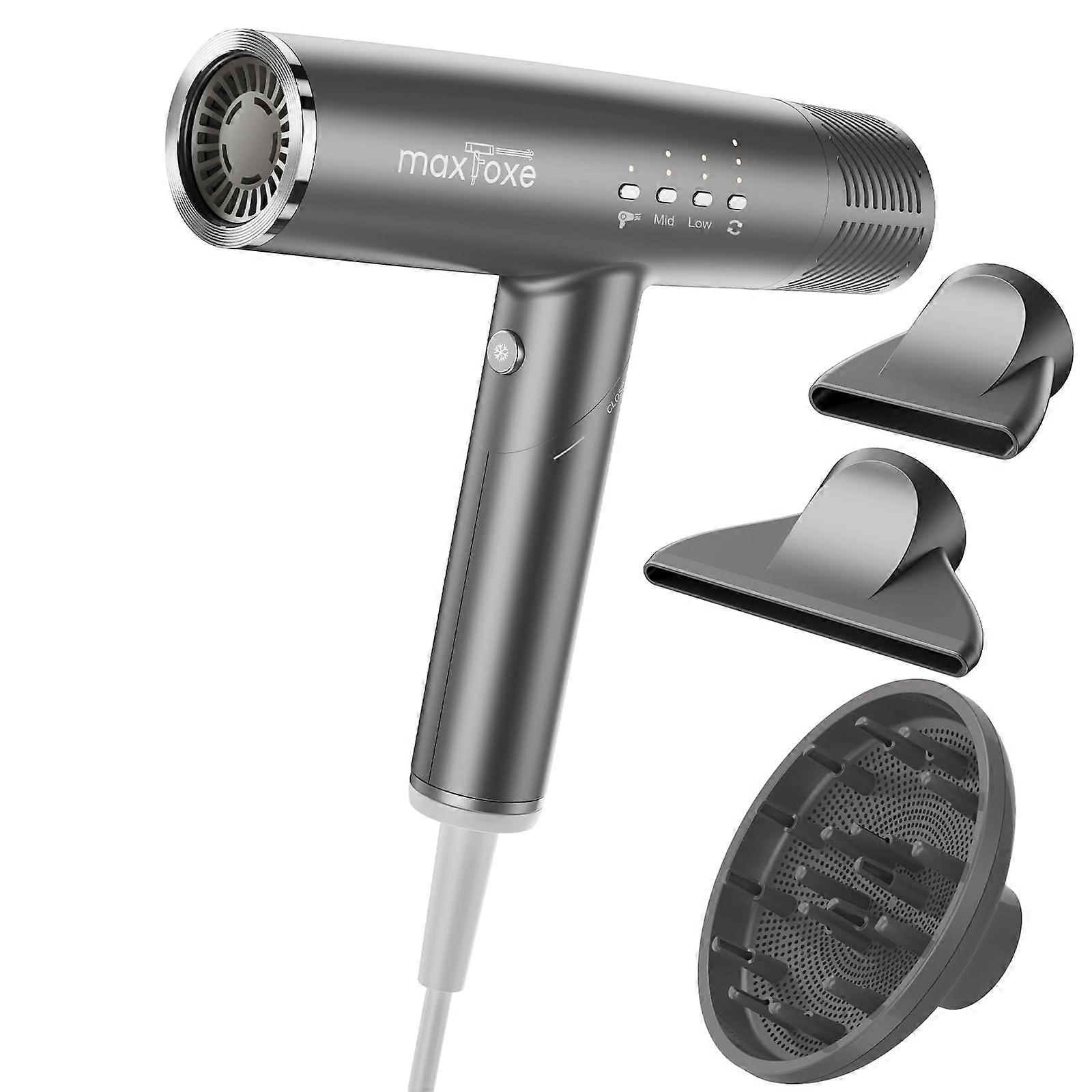 Ionic Hair Dryer with Speed Brushless Motor, Foldable Design, Diffuser and Nozzle for Travel