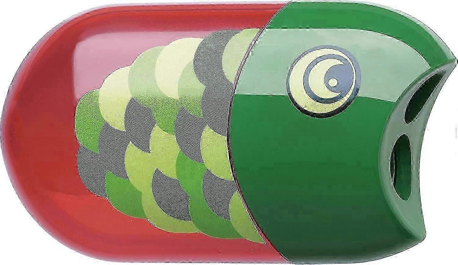 Green/Red Fish Pencil/Eraser Sharpener Ergonomic pencil sharpener - C&S