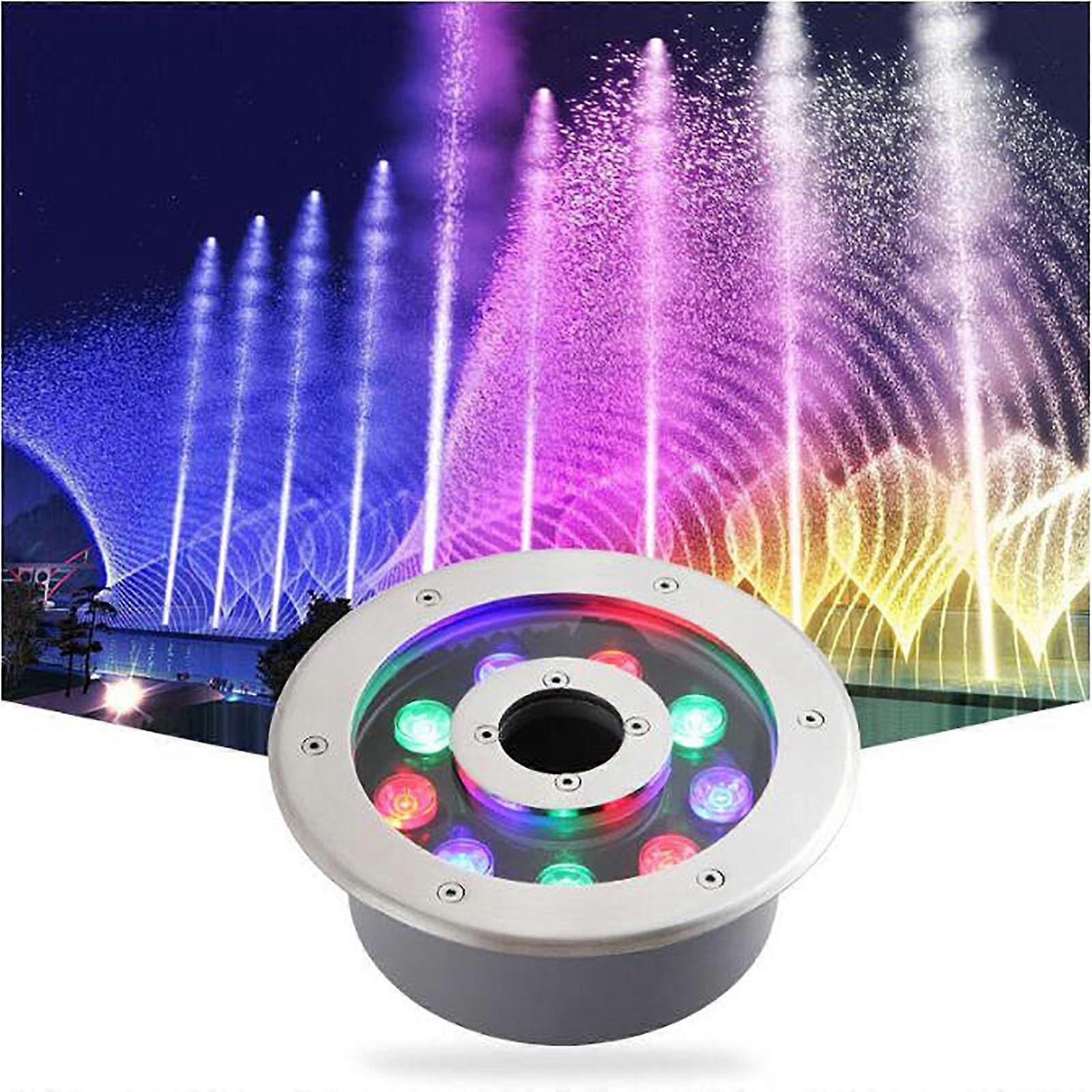 LED Underwater Fountain Light IP68 Waterproof 24V White  Brightness Submersible Spotlight
