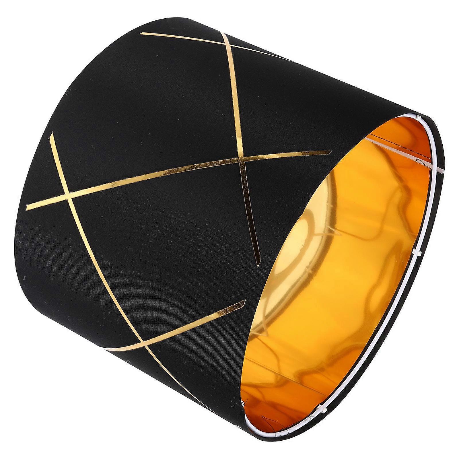 Cloth Lampshade Small Lampshade for Decor Black Stripe Pattern