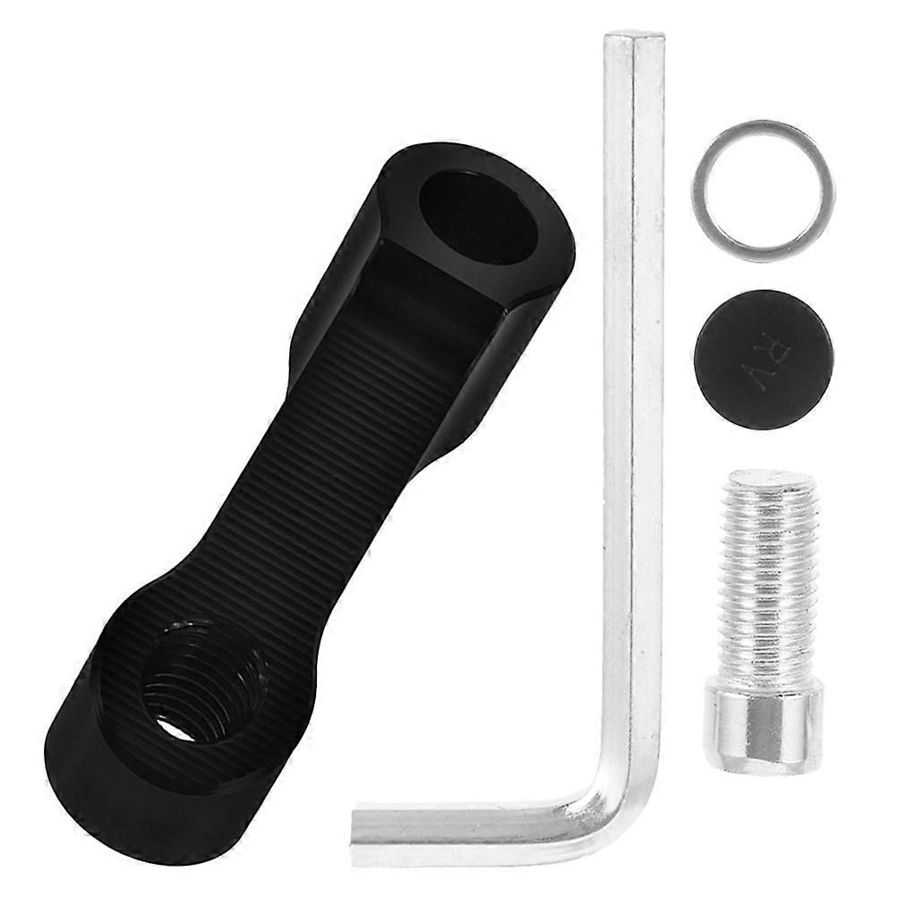Motorcycle Mirror Extenders Rearview Mirror Riser Mount Kit Black