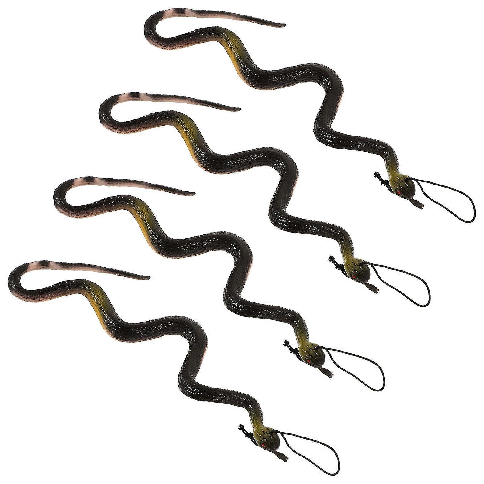 Simulation Snake Toy Party Supplies for Prank Use 4Pcs