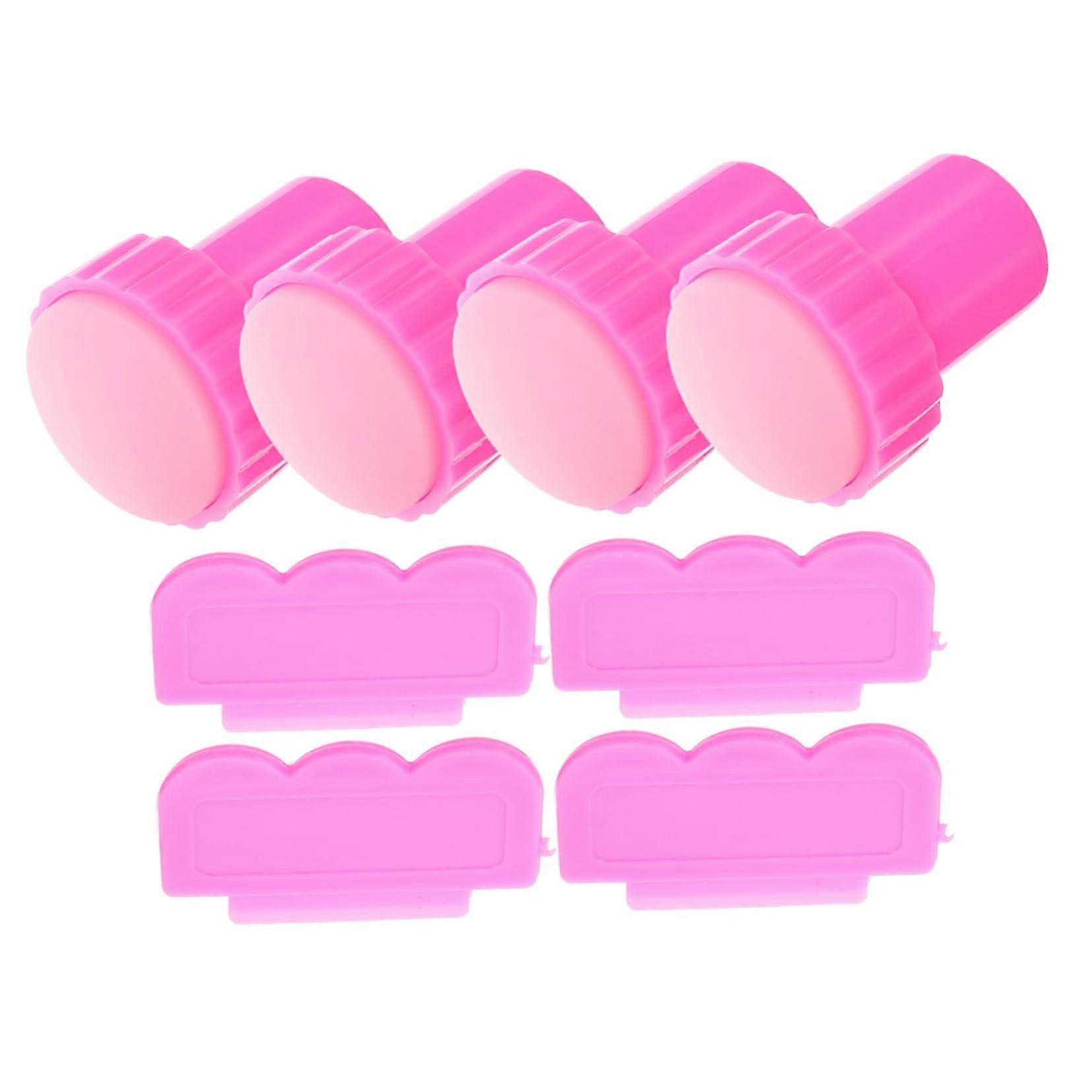 Nail Art Stamper Kit for French Tips, Professional Silicone Head, Precise Pattern Transfer