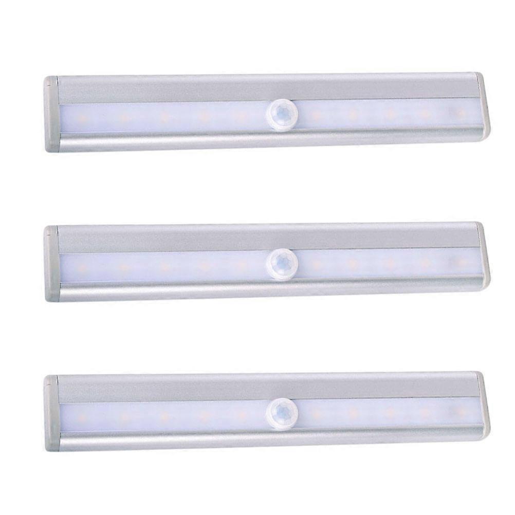 Closet Light Wireless Motion Sensor LED Night Lights 3Pcs White for Lighting