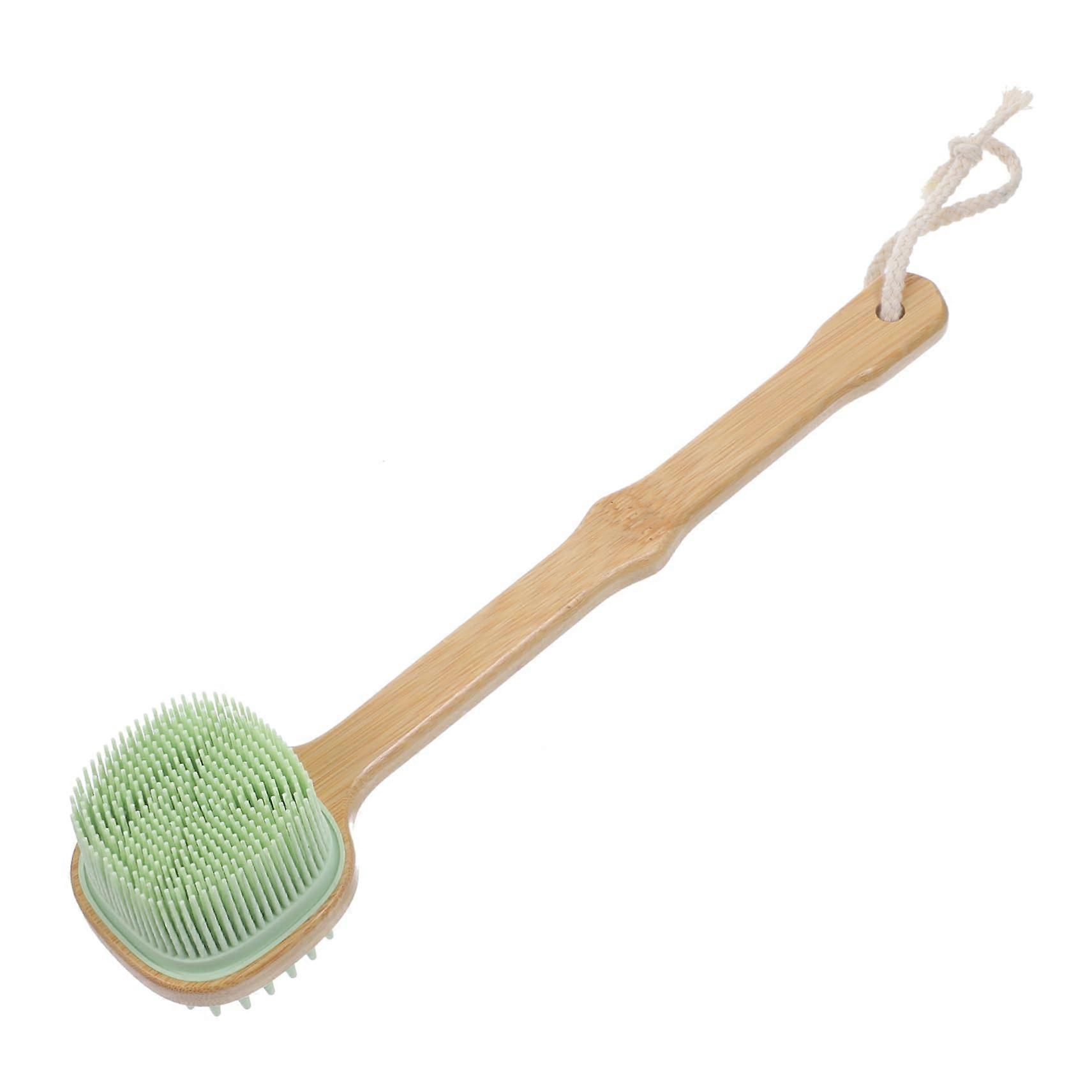 Bath Brush with Long Handle Silicone Back Scrubber for Deep Cleansing and Gentle Exfoliation