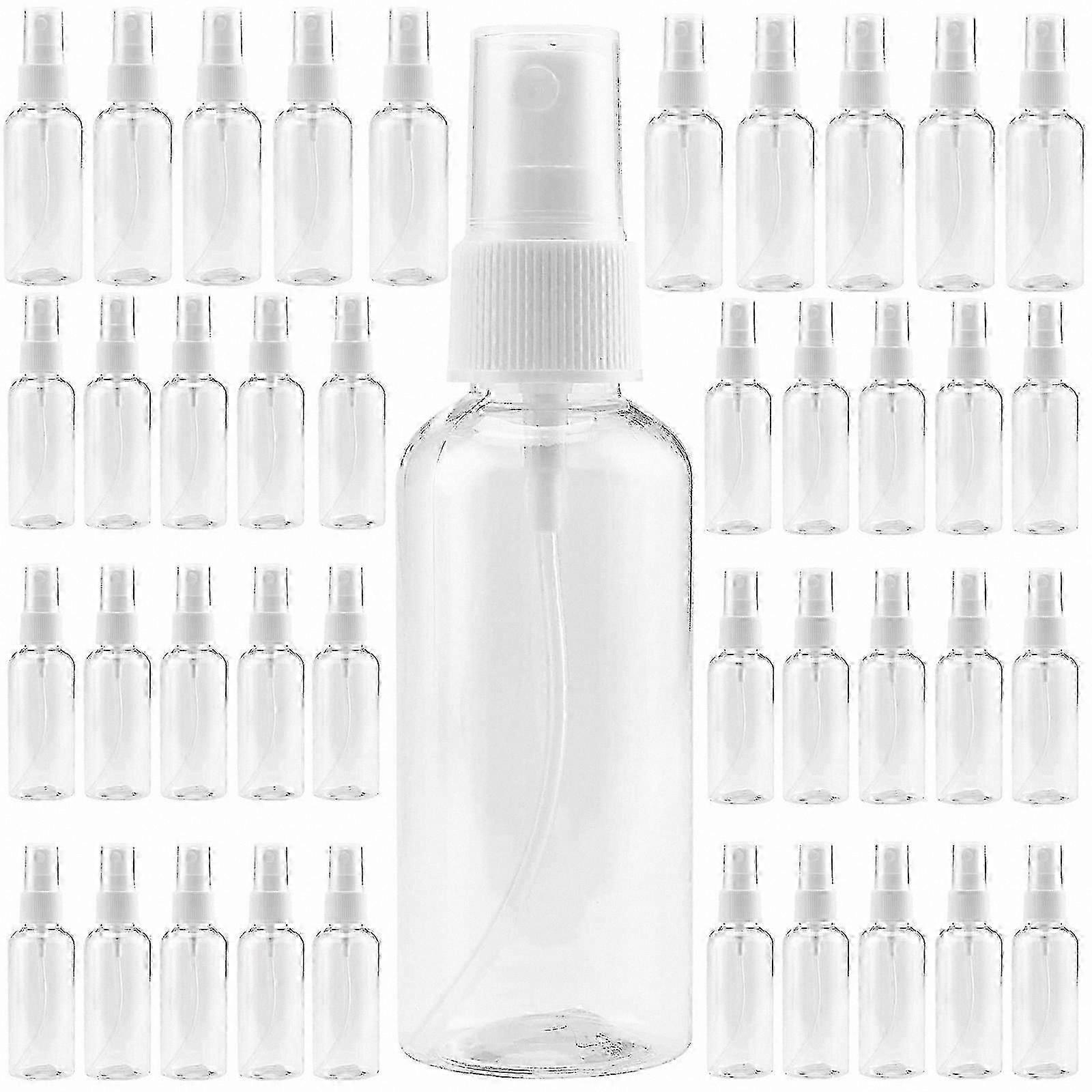 40-Pack 100ml Transparent Plastic Spray Bottles with Fine Mist Nozzle
