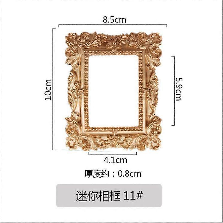 Small Baroque-Style Picture Frames, Mini Frames, 5 Shapes, 2 Colors, For Crafts And Decoration