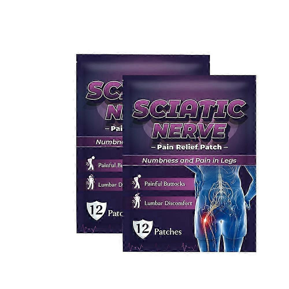 12 Pack Sciatica Nerve Pain Relief Patch Heating Patch Body Meridian Patch
