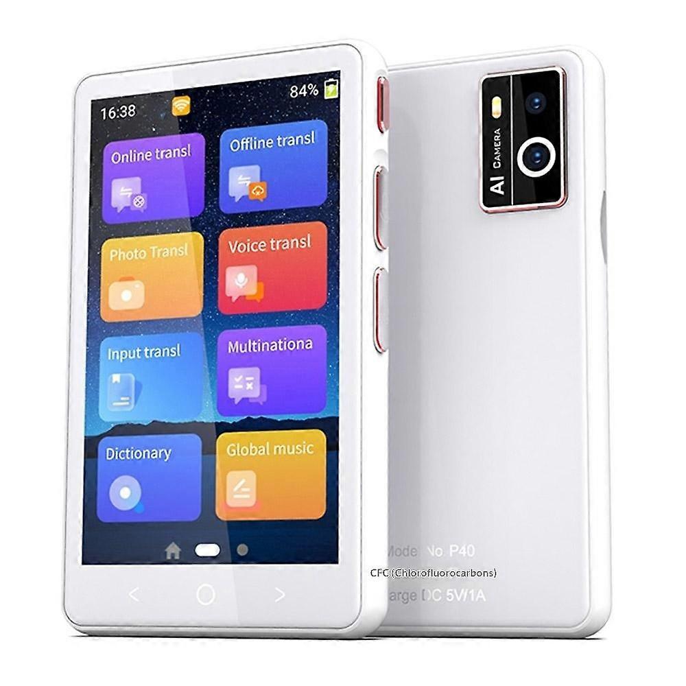 P40 Smart Voice Offline Translator Multilingual Translation Device with MP3 Player Multi-Functional 