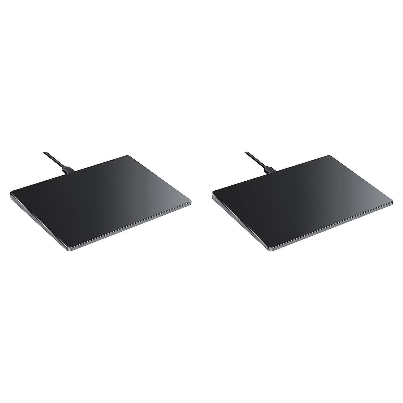 2X USB Wired Multi-Touch Trackpad Slim Touchpad Mouse for Window Desktop/Laptop/Notebook Computer PC Black