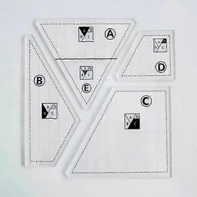 Quilting Template Set Acrylic Sewing Ruler with Clear Markings for Precise Fabric Cutting