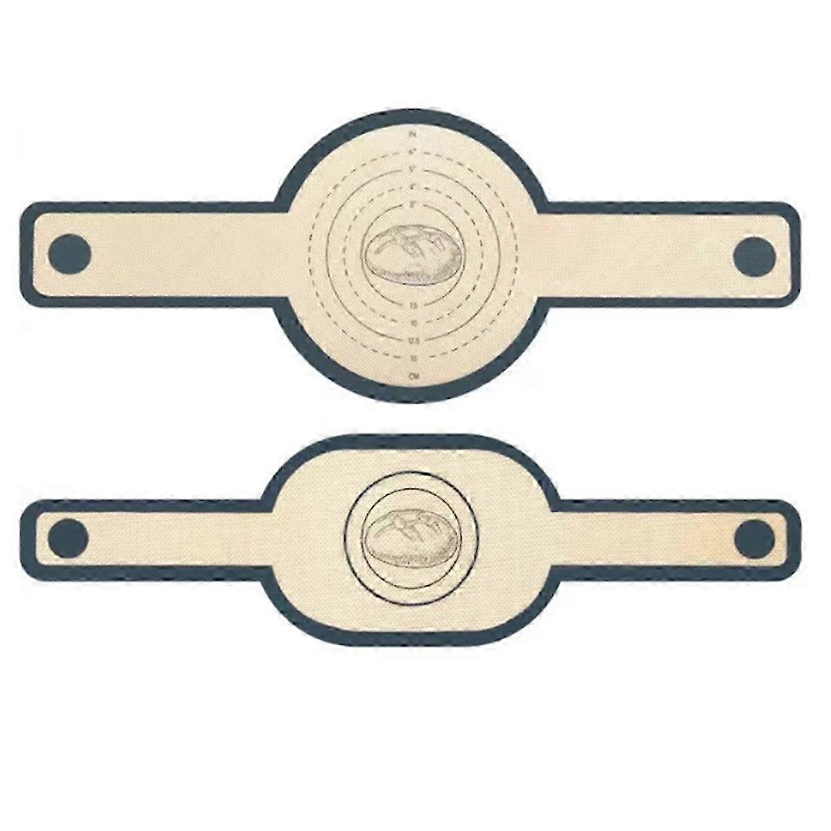 2Pcs High-Temp Silicone Bread Baking Mats with Long Handle, Sourdough & Kitchen Tool