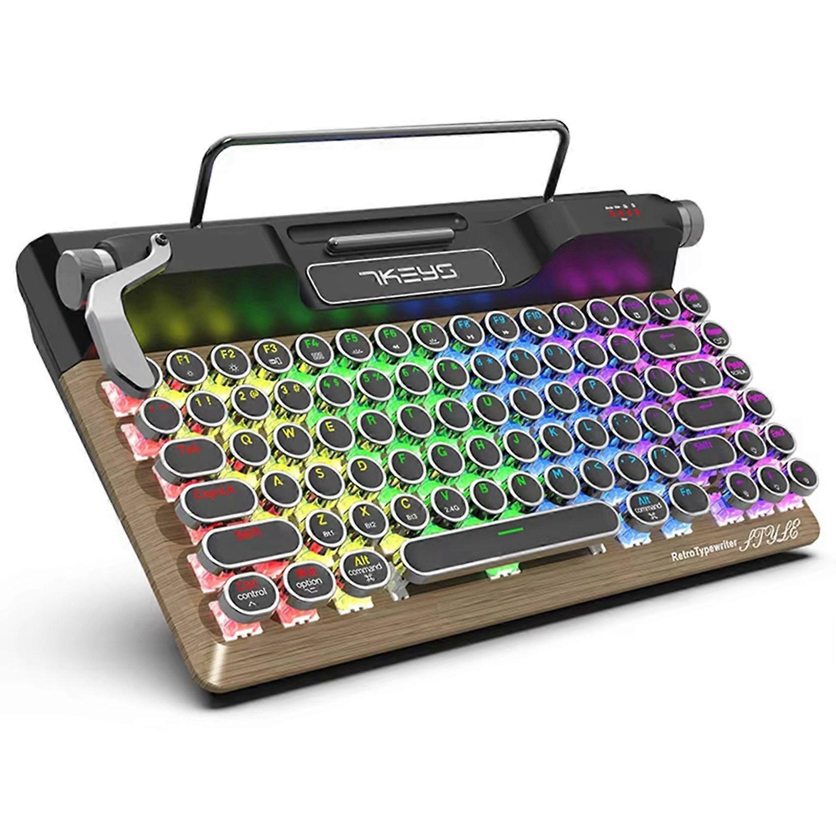 Bluetooth 5.0 Multi Devices Connection Typewriter Mechanical Keyboard