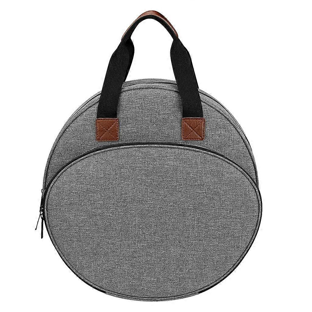 Large Round Crochet Hook Bag with Multiple Compartments Yarn Storage Tote for Knitting and Crochet