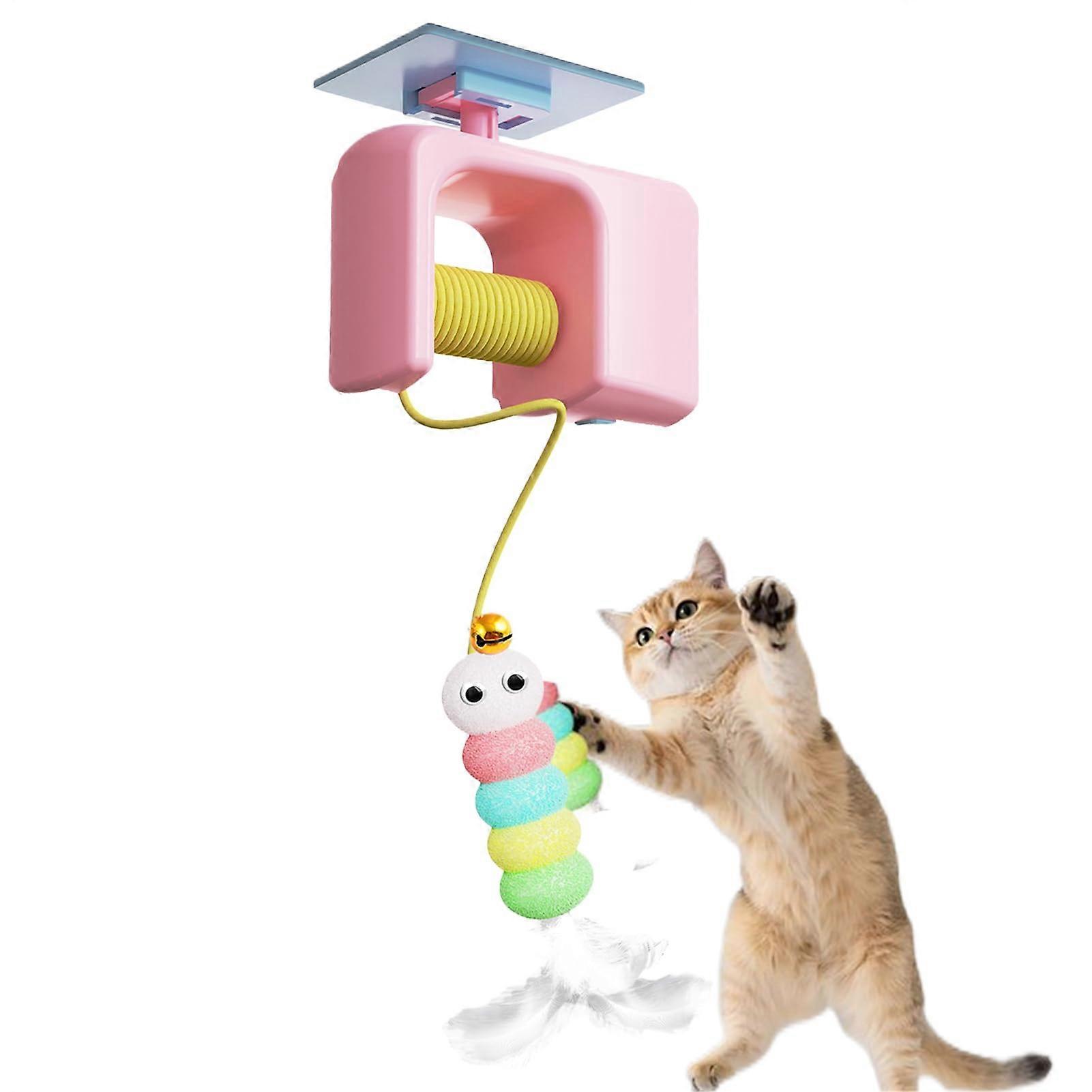 Interactive Cat Toy with Smart Prey Simulation, Rechargeable Automatic Cat Teaser for Indoor Play Pink