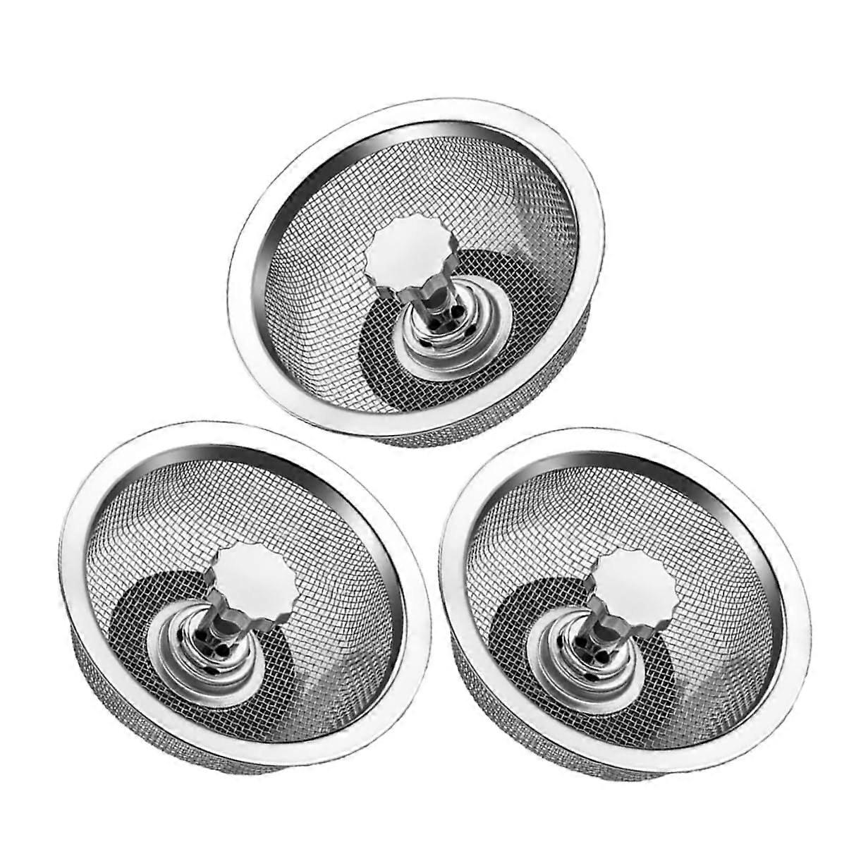 3pcs Stainless Steel Kitchen Sink Strainer RustProof Fine Mesh AntiClogging Drain Catcher