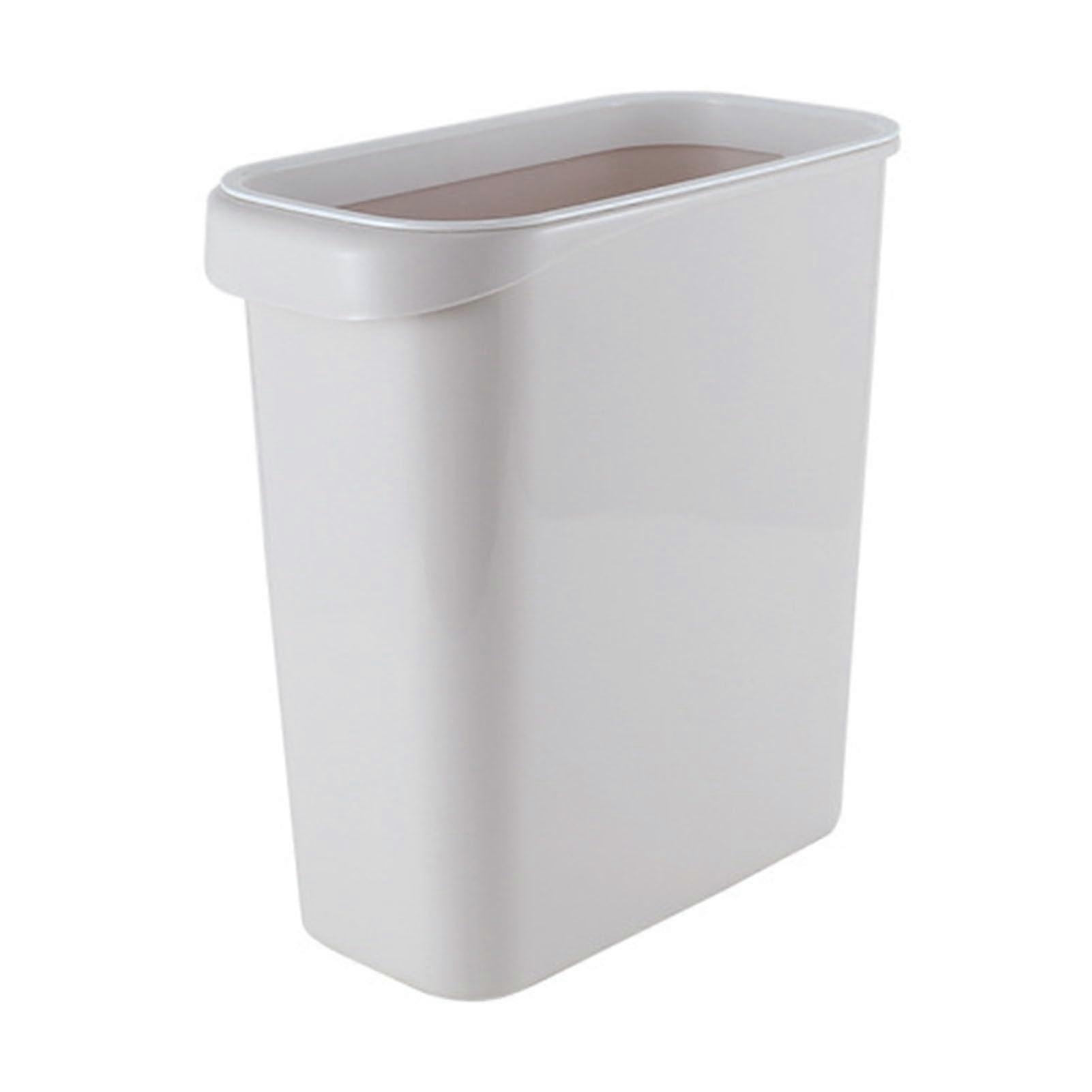 Slim Rectangular Trash Can for Bathroom and Kitchen, Narrow SpaceSaving Wastebasket