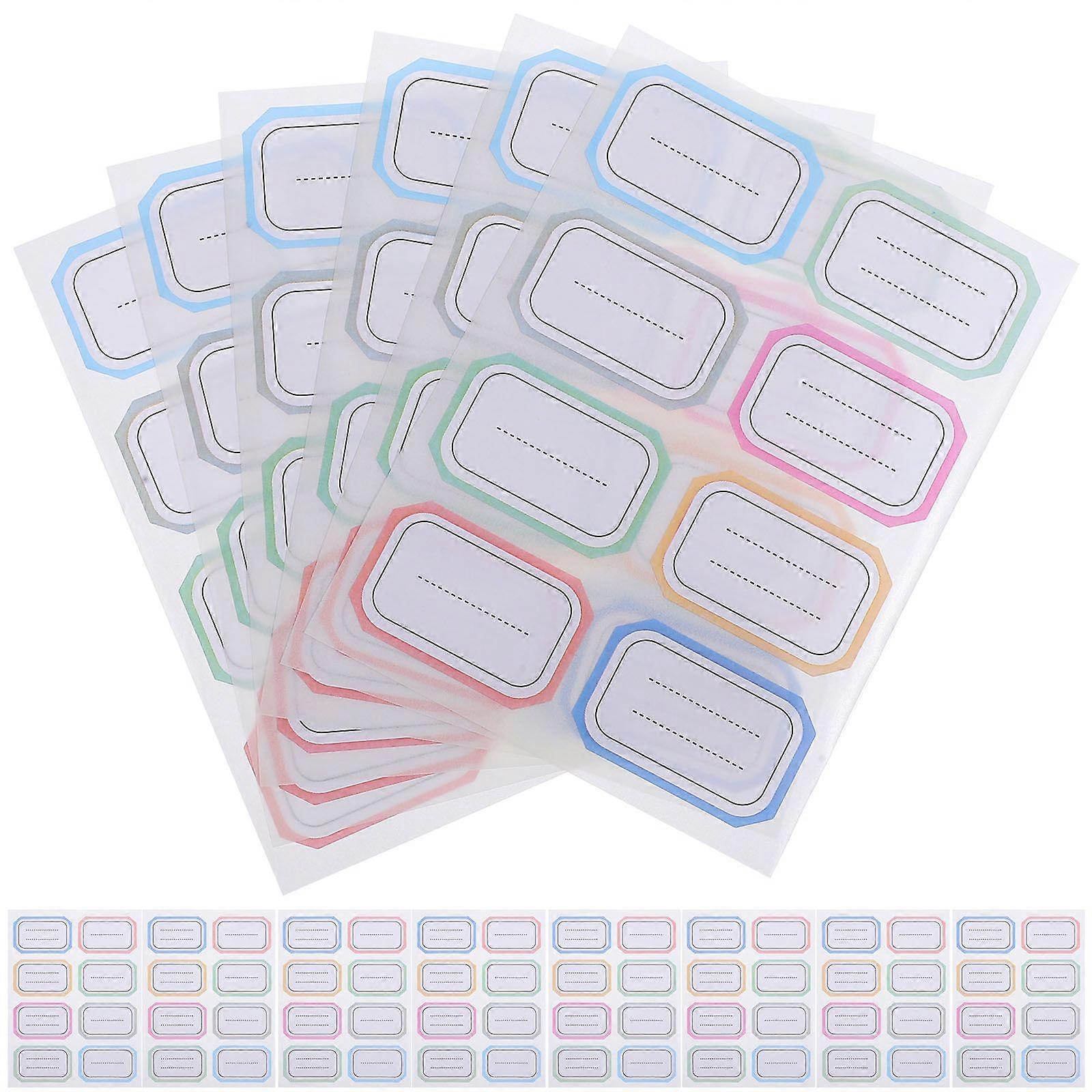 288Pcs Book Marking Sticker Writable Label Sticker Adhesive Labels Lined Writable Label Sticker