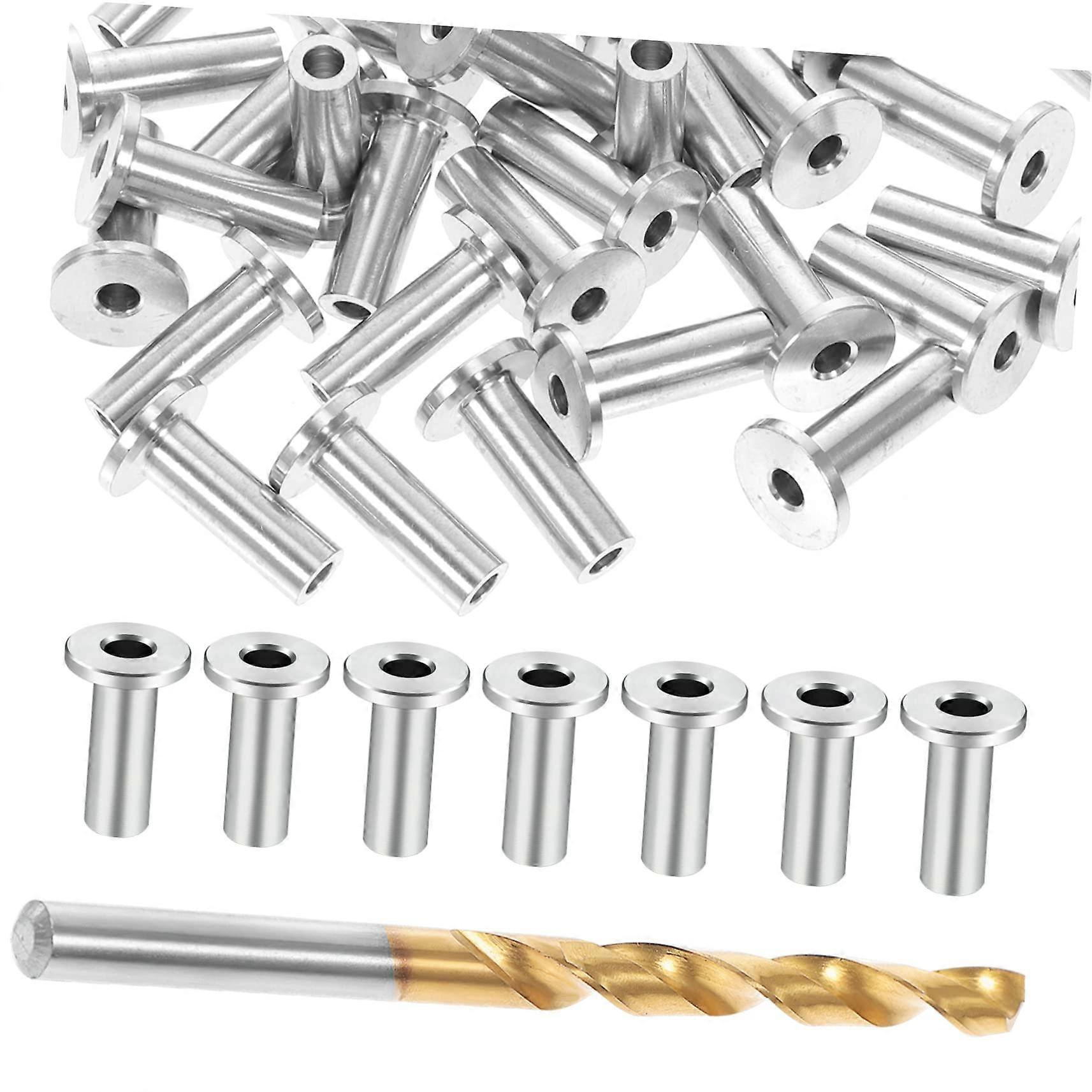 Cable Railing Hardware Kit with Protector Sleeves for Wood Posts, 1/8 Inch Outdoor Deck Use