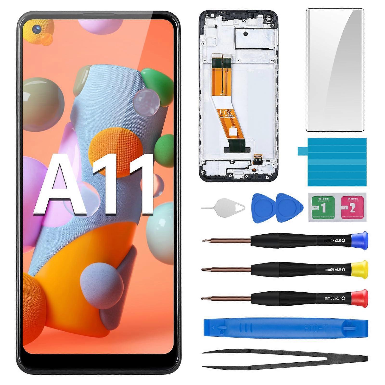 Screen Replacement with Frame LCD Touch Digitizer Full Assembly  Kit for Samsung Galaxy A11 SMA115U