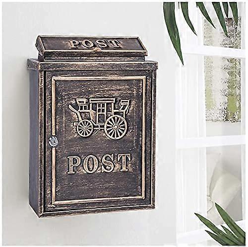 Outdoor Mailbox Weatherproof Lockable Wall Mounted Rustproof Steel Large Parcel Drop Box