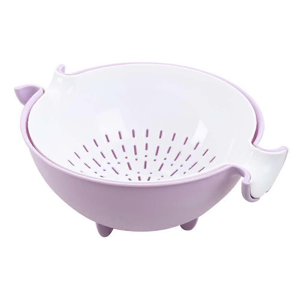Purple Kitchen Strainer 2-in-1 Colander Sets for Draining Food