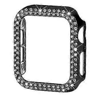 Rhinestone Decor Hard PC Anti-fall Watch Protective Cover Case Compatible For Apple Watch Series 7 45mm