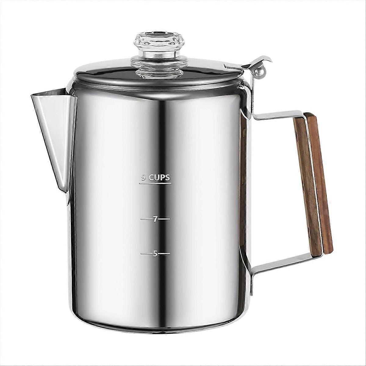 Coffee Percolators Stovetop for Camping, Percolator Coffee Pot 9 Cup