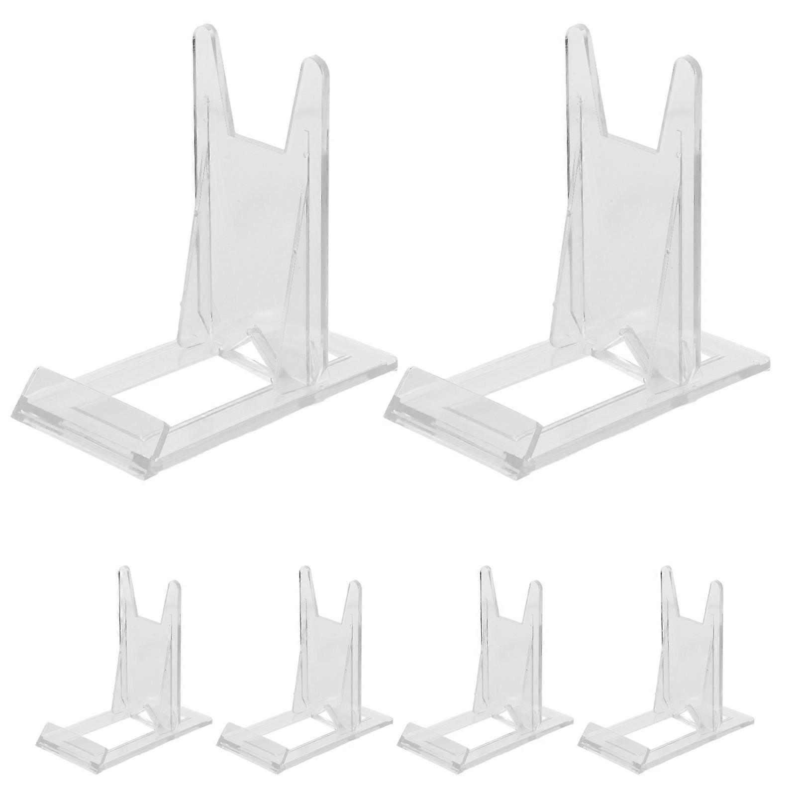 Acrylic Plate Holders for Display with Transparent Stand 24Pcs Multi-Functional Use
