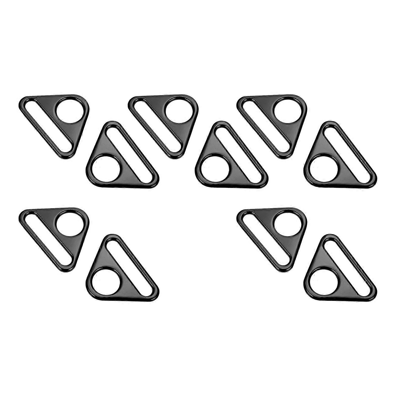 Triangle Strap Buckle Bag Shoulder Strap Buckles for Decoration Use 10Pcs