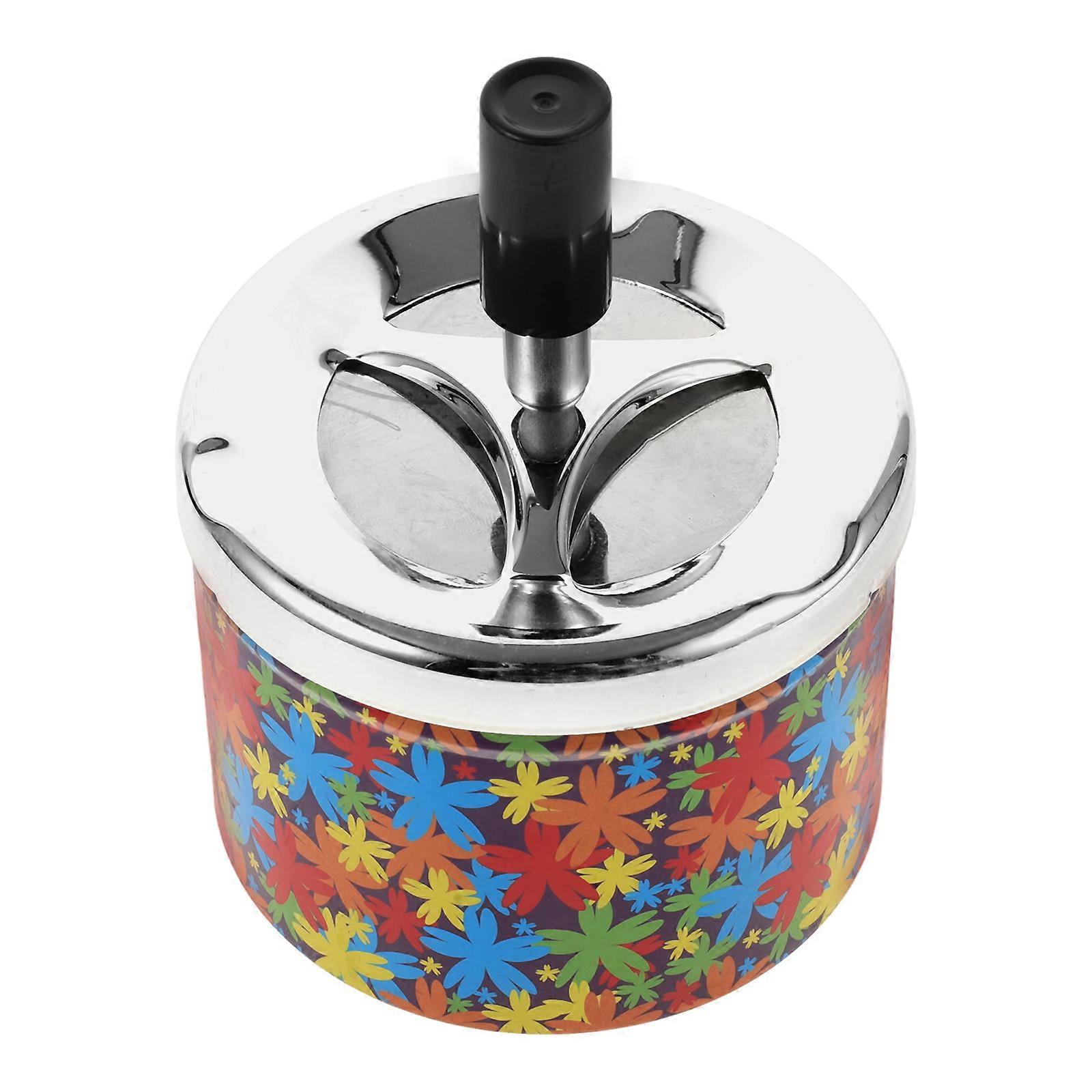 Ashtray Automatic Extinguishing Metal Ashtray 2Pcs for Home Use